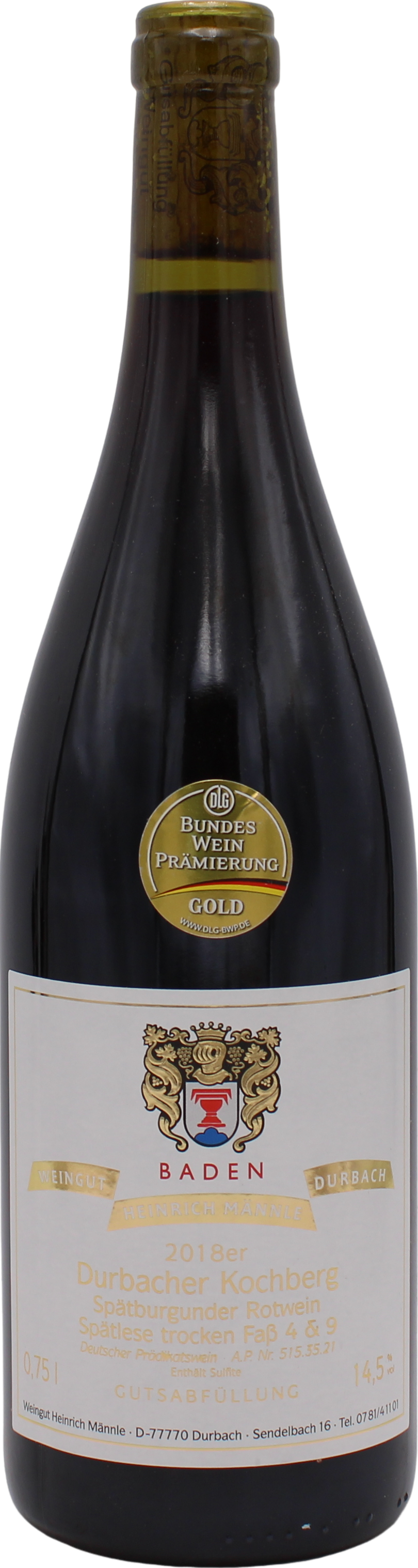 Durbacher Kochberg Faß 4 & 9 Spätburgunder Spätlese trocken